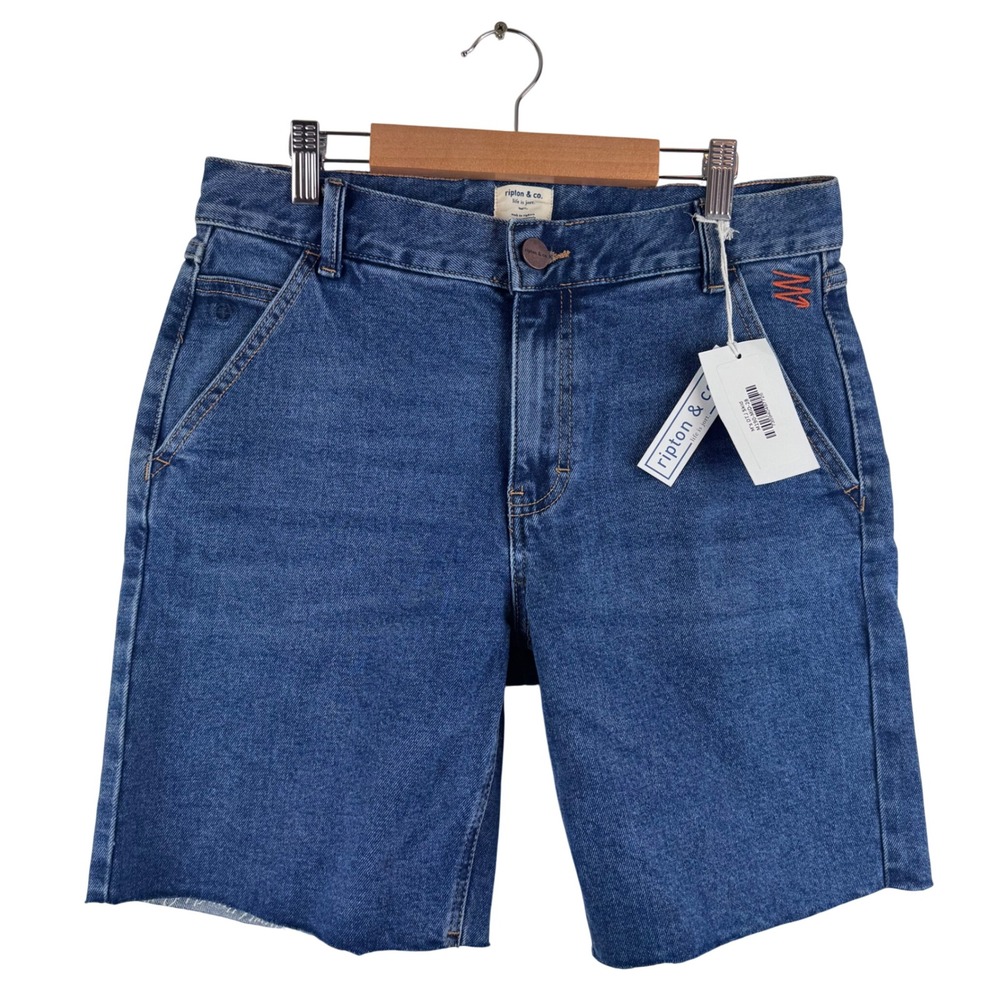 Ripton & Co DTJ Skid Denim Shorts Mens 28 Blue Performance Stretch Jorts